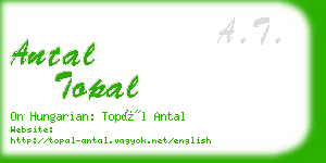 antal topal business card